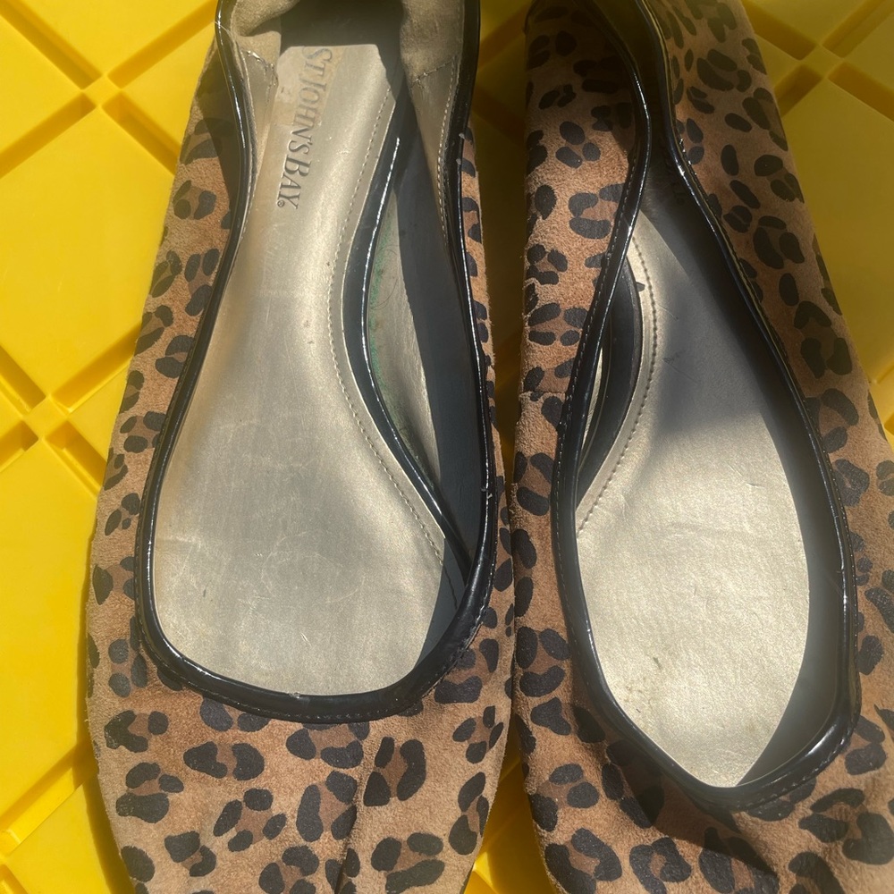 St. John's Bay Brown and Black Flats Timeless Slip-On Loafers